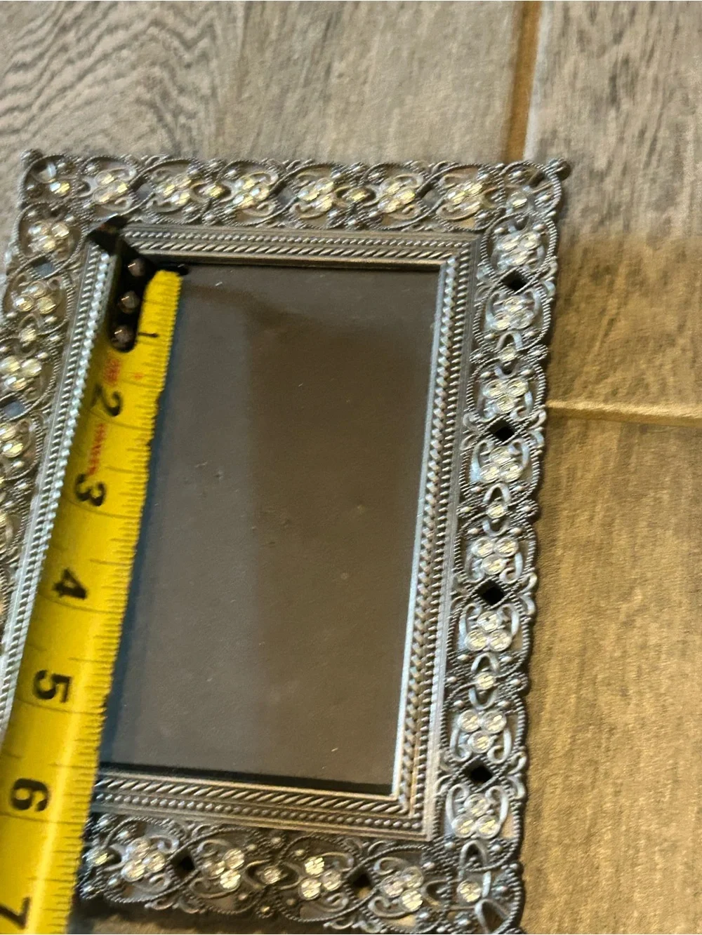 Ornate Decorative Metal Photo Frame – Silver
